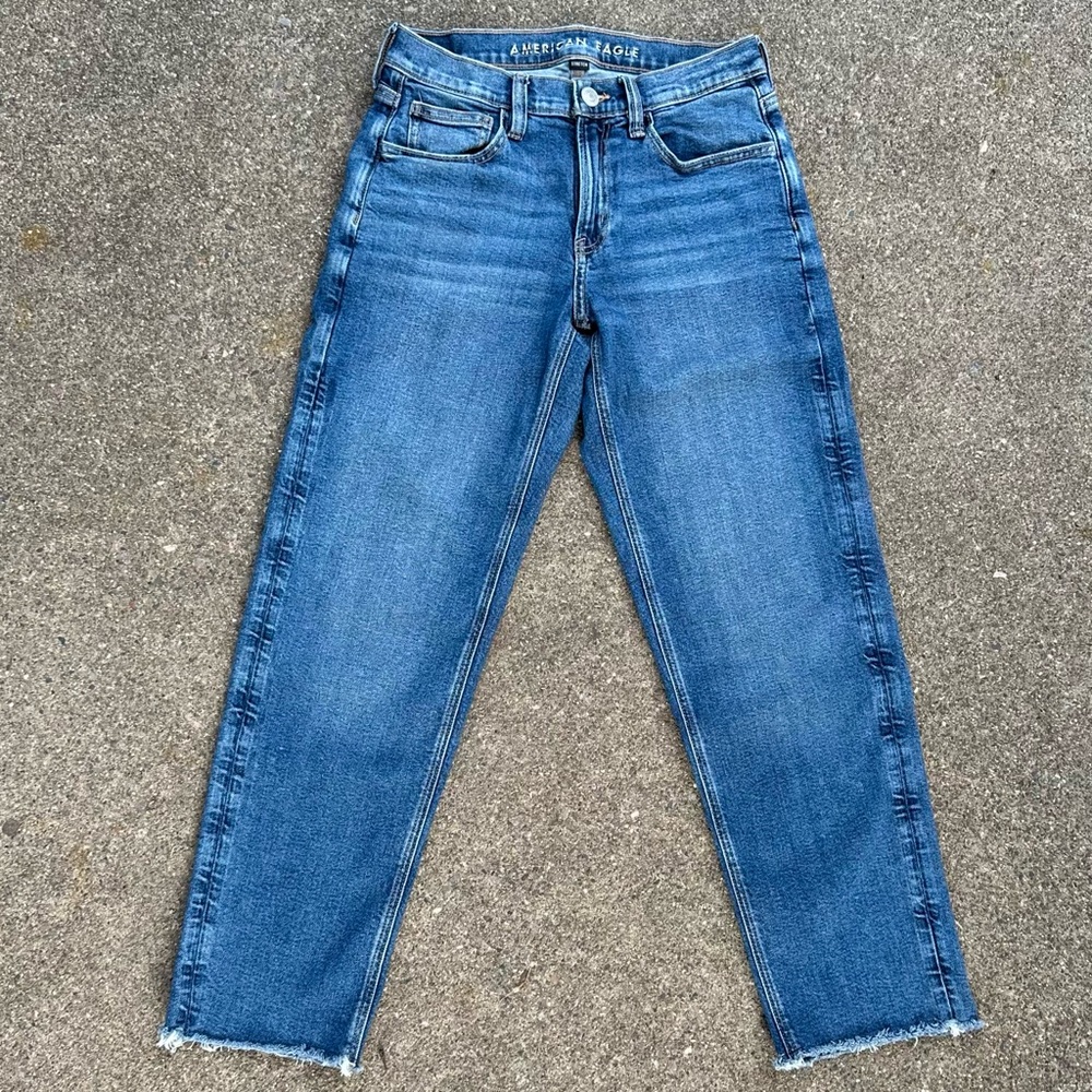AEO Raw Hem Boyfriend Jeans—EUC